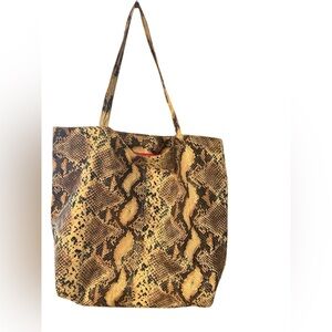 Saks fifth Avenue Snake Print Tote Bag